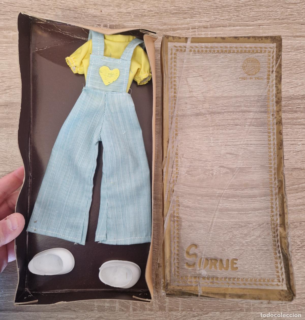 Mu&ntilde;ecas Espa&ntilde;olas Modernas: conjunto ropa antigua mu&ntilde;eca Silqui Sorne 20cm peto camisa vestido pantalon caja a&ntilde;os 70 tipo barbie