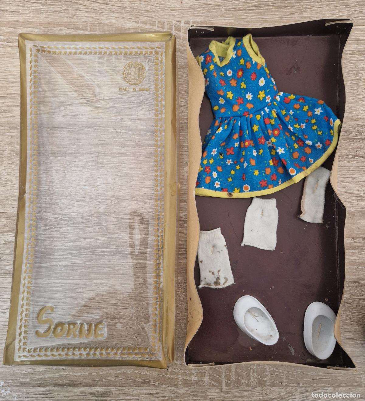 Mu&ntilde;ecas Espa&ntilde;olas Modernas: conjunto ropa antigua mu&ntilde;eca Silqui Sorne vestido zapatos calcetin braga caja a&ntilde;os 70 tipo barbie