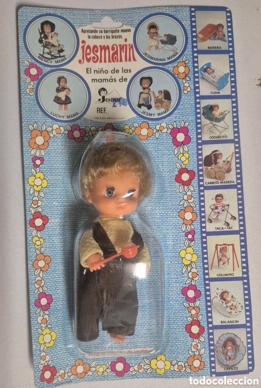 Mu&ntilde;ecas Espa&ntilde;olas Modernas: JESMARIN 218 MU&Ntilde;ECO JESMAR CON SONAJERO, NUEVO