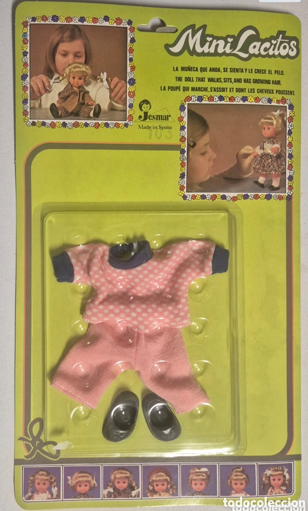 Mu&ntilde;ecas Espa&ntilde;olas Modernas: JESMAR MINILACITOS 103 BLISTER ROPA ROSA, NUEVO