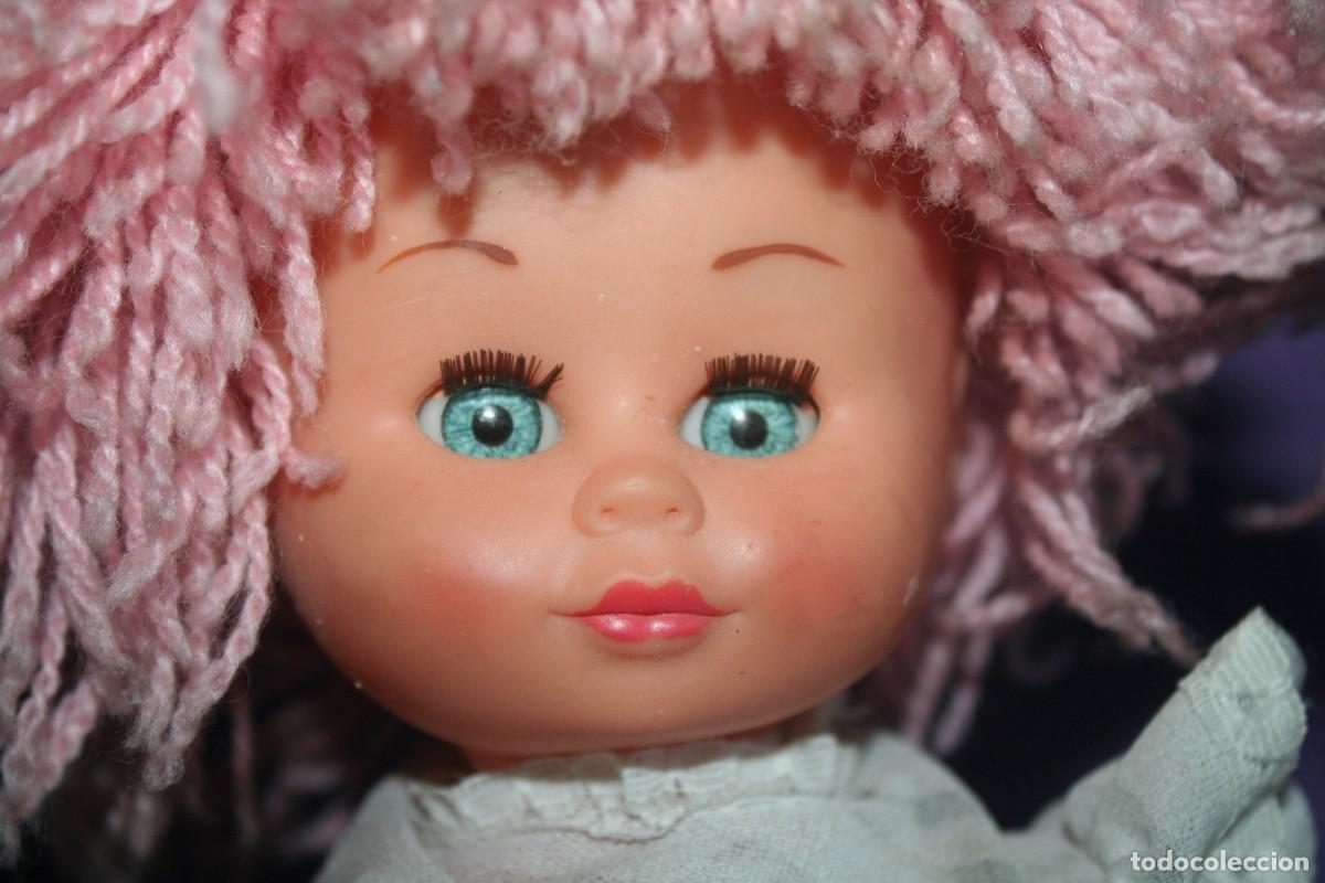Mu&ntilde;ecas Espa&ntilde;olas Modernas: mu&ntilde;eco MU&Ntilde;ECA antigua pelo lana rosa art donil