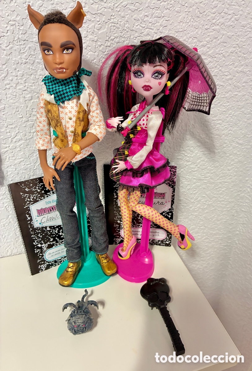 Mu&ntilde;ecas Espa&ntilde;olas Modernas: Pack Monster High G1 - Draculaura y Clawd Wolf (Forbitten Love)