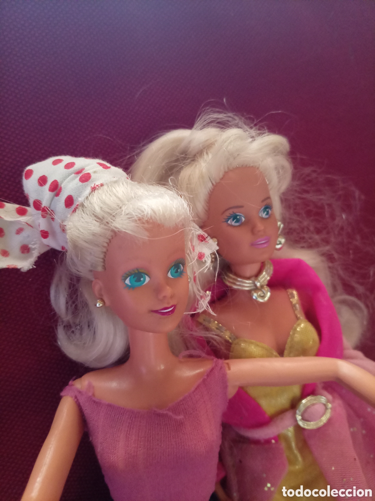 Mu&ntilde;ecas Espa&ntilde;olas Modernas: Lote barbies y beb&eacute; hucha