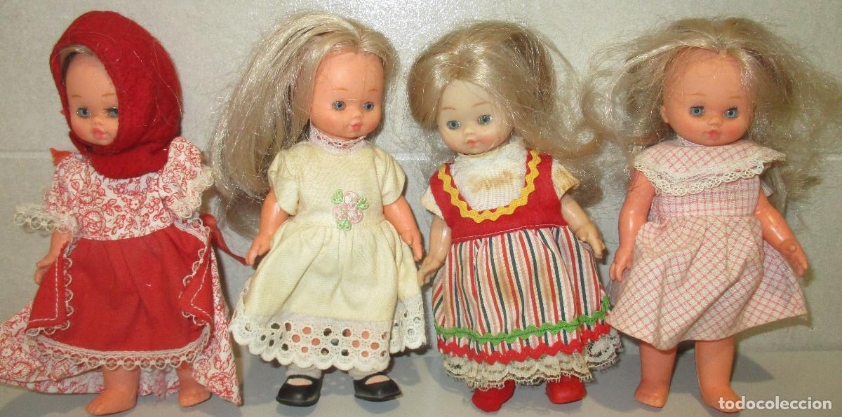 Mu&ntilde;ecas Espa&ntilde;olas Modernas: lote 4 mu&ntilde;ecas ALINA, LA MU&Ntilde;ECA QUE CAMINA, MARCA B.B. BB