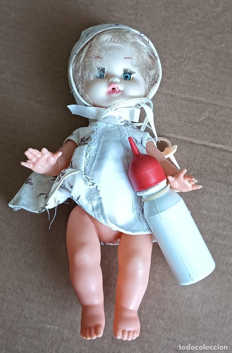 Moderne spanische Puppen: Mu&ntilde;eca con biber&oacute;n mu&ntilde;eca con biber&oacute;n y chupete - Cabeza de goma cuerpo duro