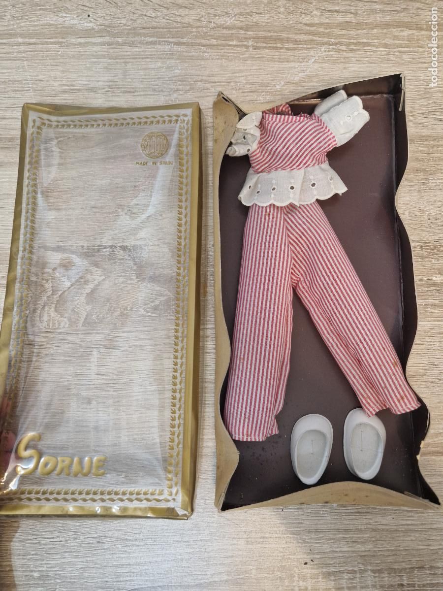 Mu&ntilde;ecas Espa&ntilde;olas Modernas: conjunto ropa antigua mu&ntilde;eca Silqui Sorne 20cm camisa pantalon zapato caja a&ntilde;os 70 tipo barbie