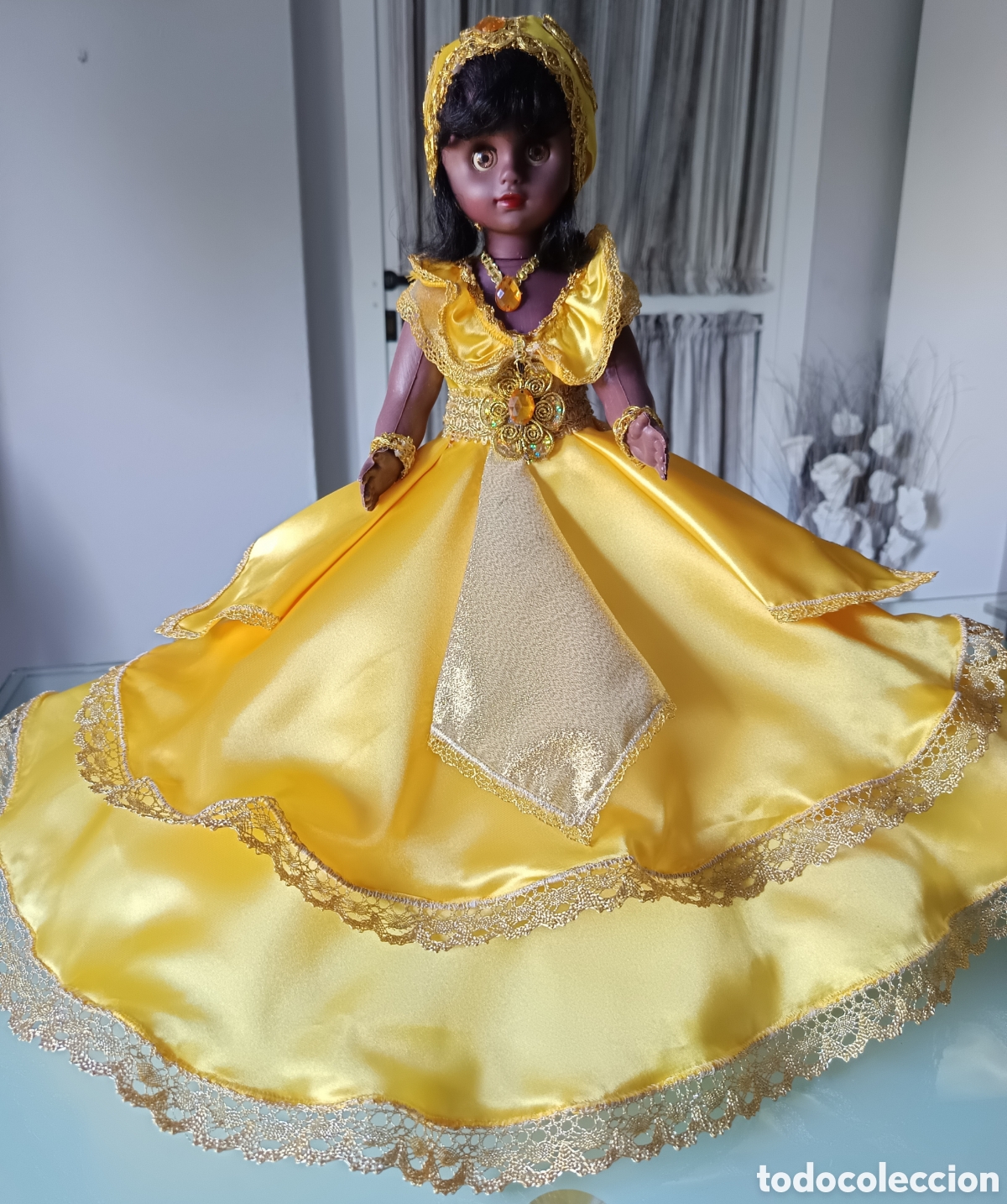 Mu&ntilde;ecas Espa&ntilde;olas Modernas: Oferta! Preciosa Mu&ntilde;eca de Osh&uacute;n Santer&iacute;a Yoruba