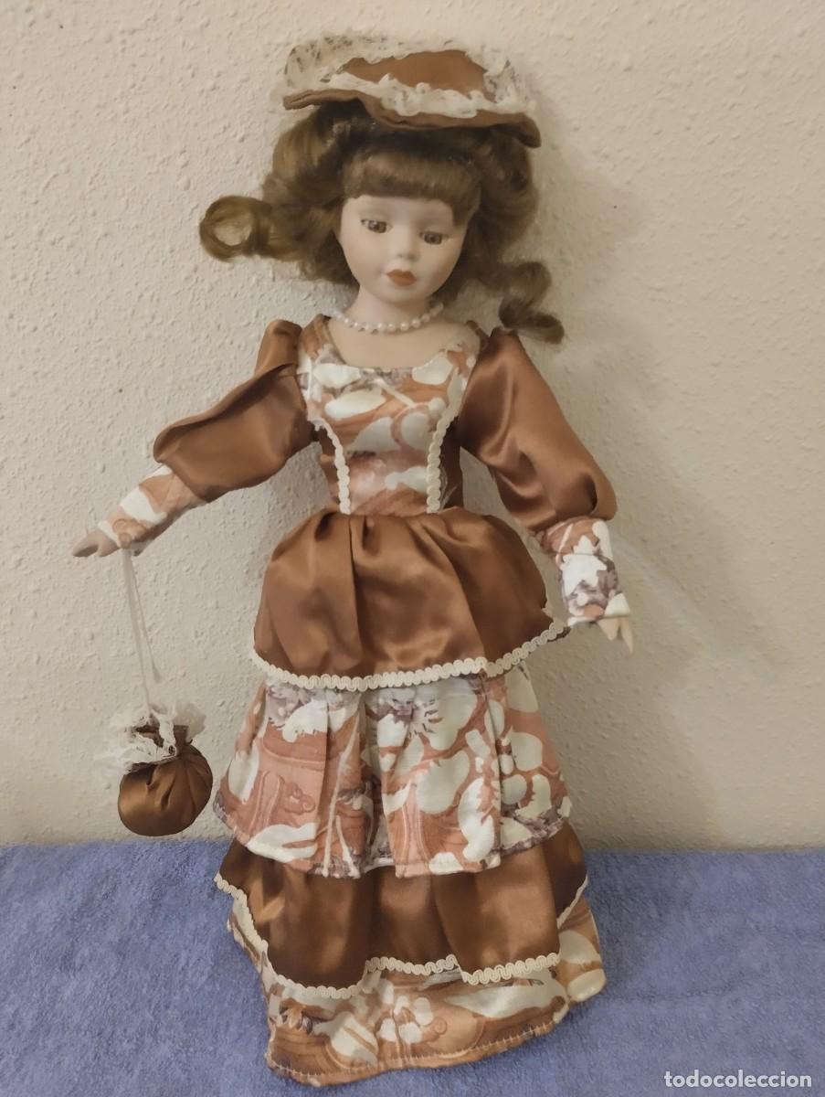 Mu&ntilde;ecas Espa&ntilde;olas Modernas: Mu&ntilde;eca de porcelana 40 cm estilo victoriano