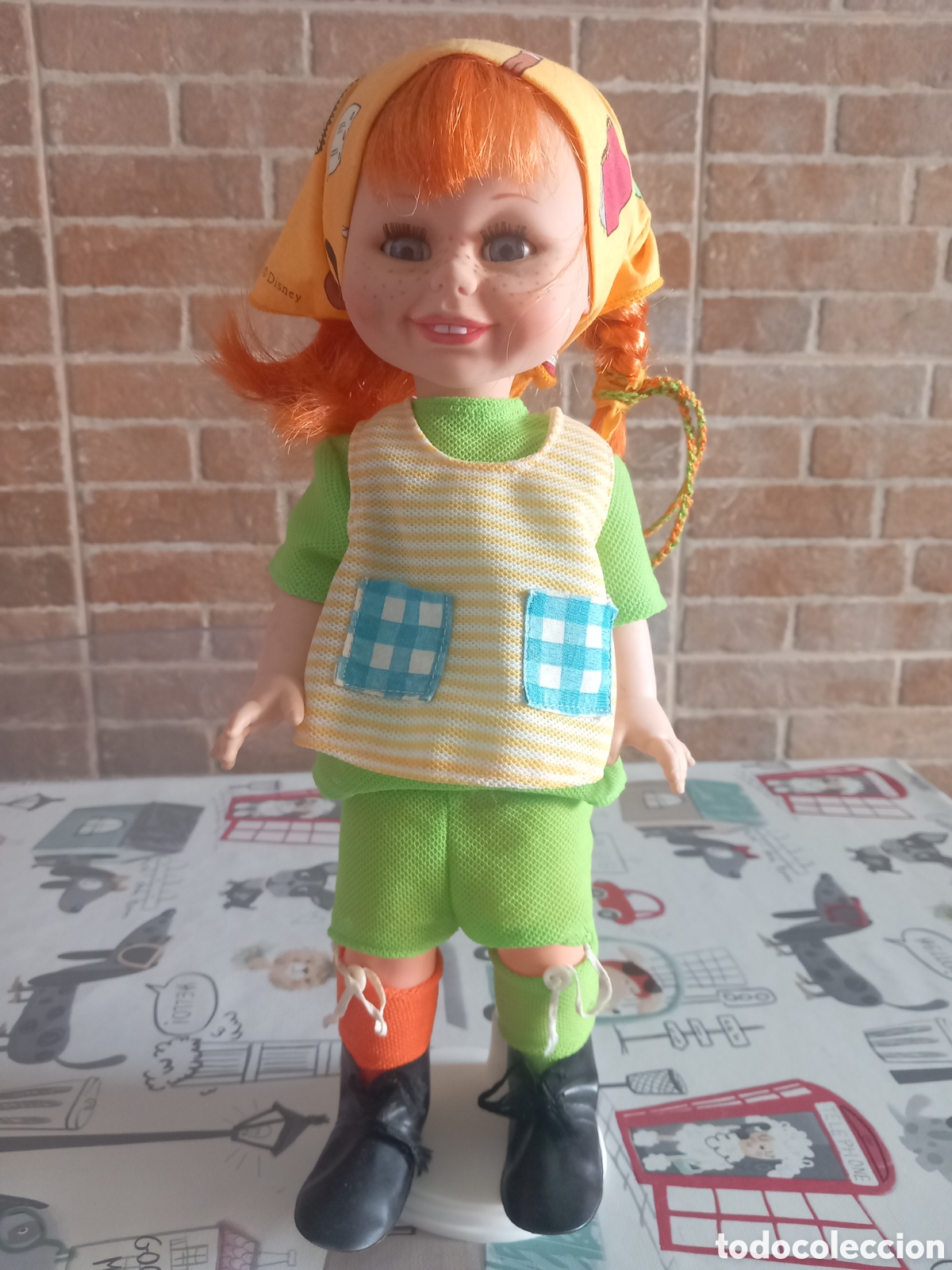 Mu&ntilde;ecas Espa&ntilde;olas Modernas: ANTIGUA MU&Ntilde;ECA PIPPI CALZASLARGAS DE TOYSE ORIGINAL INCLUYE PEANA