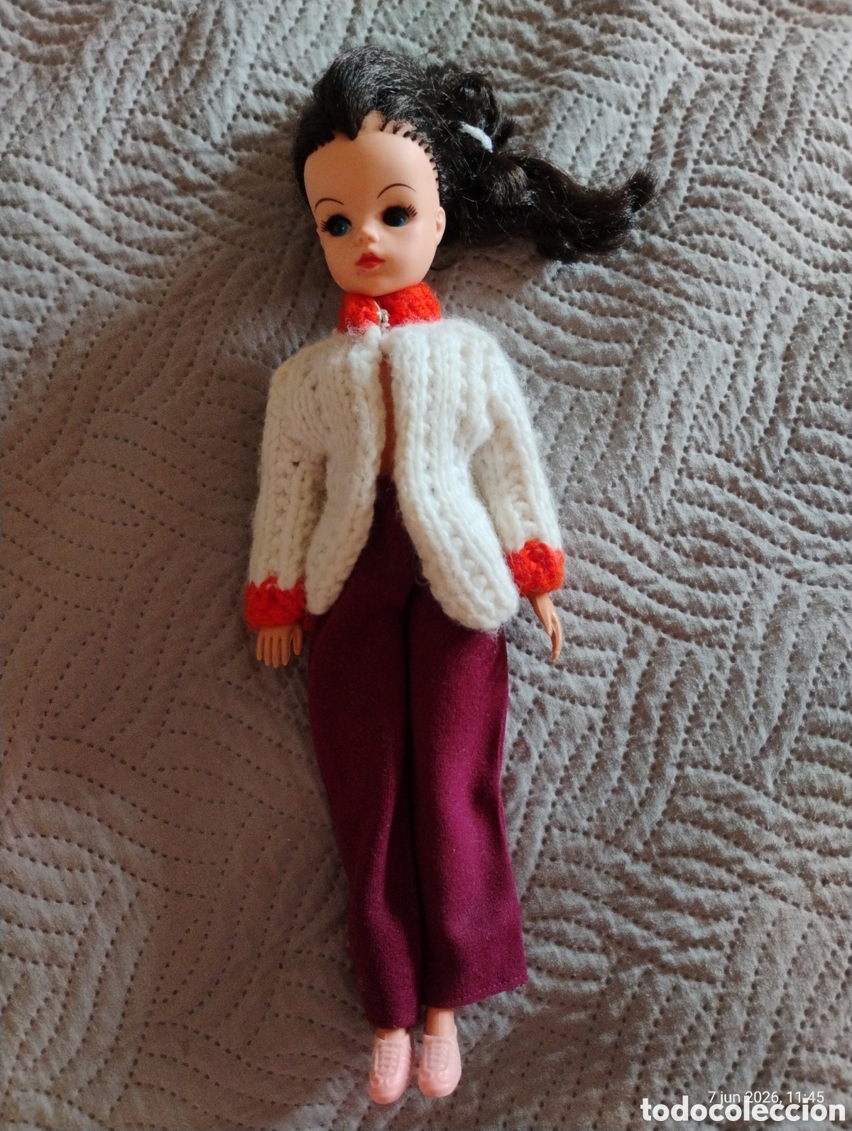 Mu&ntilde;ecas Espa&ntilde;olas Modernas: Mu&ntilde;eca Sindy de Florido (A&ntilde;os 70) con su &rdquo;Conjunto Nieve&rdquo; original Ref. 650