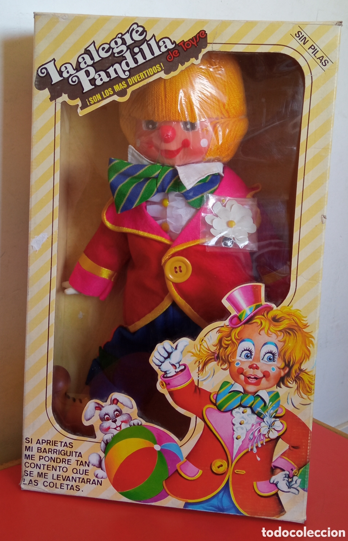 Mu&ntilde;ecas Espa&ntilde;olas Modernas: PAYASO TONINO COLETAS.SERIE ALEGRE PANDILLA TOYSE 80'S.NUEVO EN CAJA.CON FALLO.