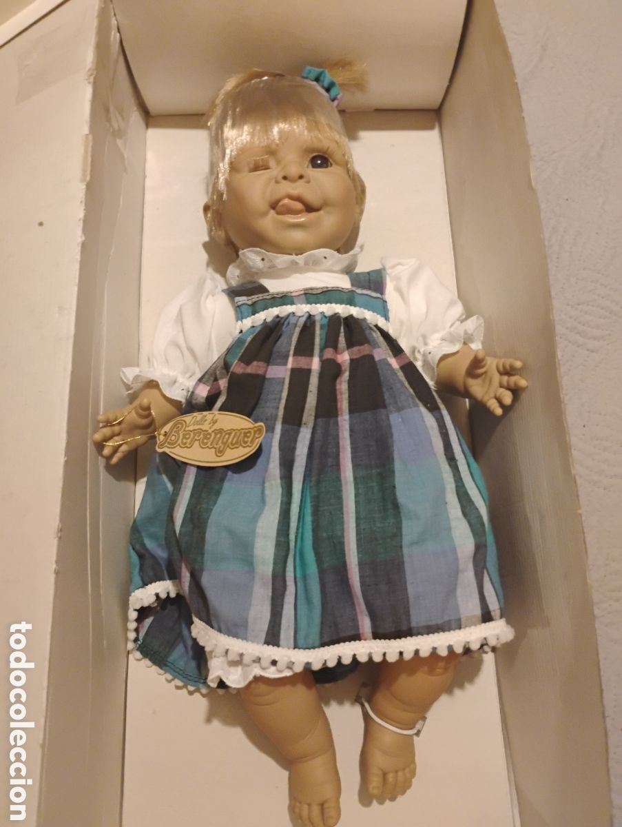Mu&ntilde;ecas Espa&ntilde;olas Modernas: Mu&ntilde;eca Vintage Expresiones de Berenguer - Sonriente - Ropa Original y Etiqueta - Grande (46-48cm)