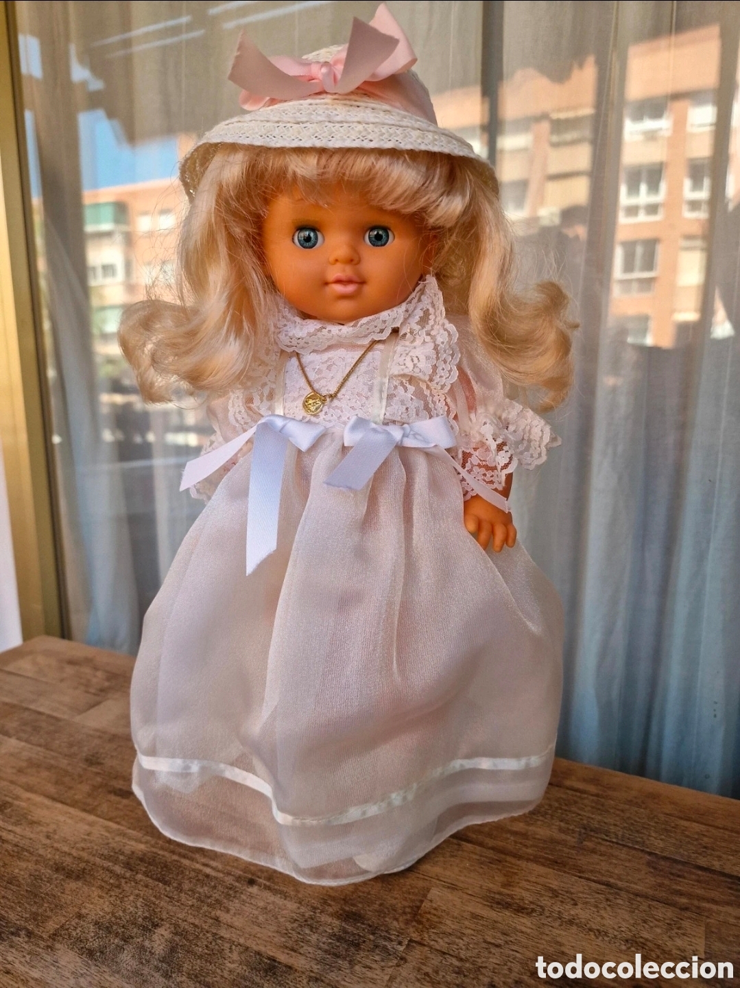 Mu&ntilde;ecas Espa&ntilde;olas Modernas: Mu&ntilde;eca Comuni&oacute;n JUMACO A&ntilde;os 80/90 - Habladora/Musical - Con Caja Original - Fabricada en Espa&ntilde;a