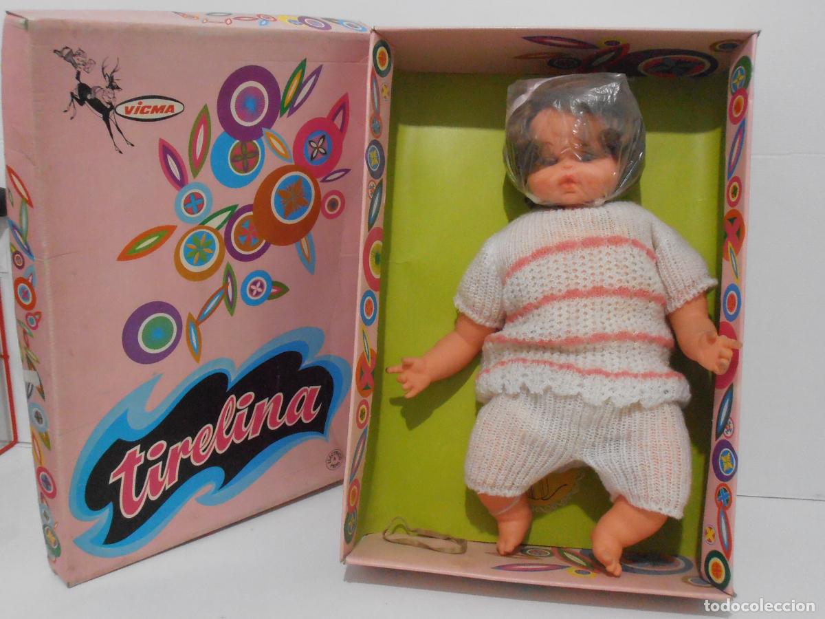 Mu&ntilde;ecas Espa&ntilde;olas Modernas: MU&Ntilde;ECA TIRELINA VICMA, NUEVA A ESTRENAR, ANTIGUA JUGUETERIA, A&Ntilde;OS 70