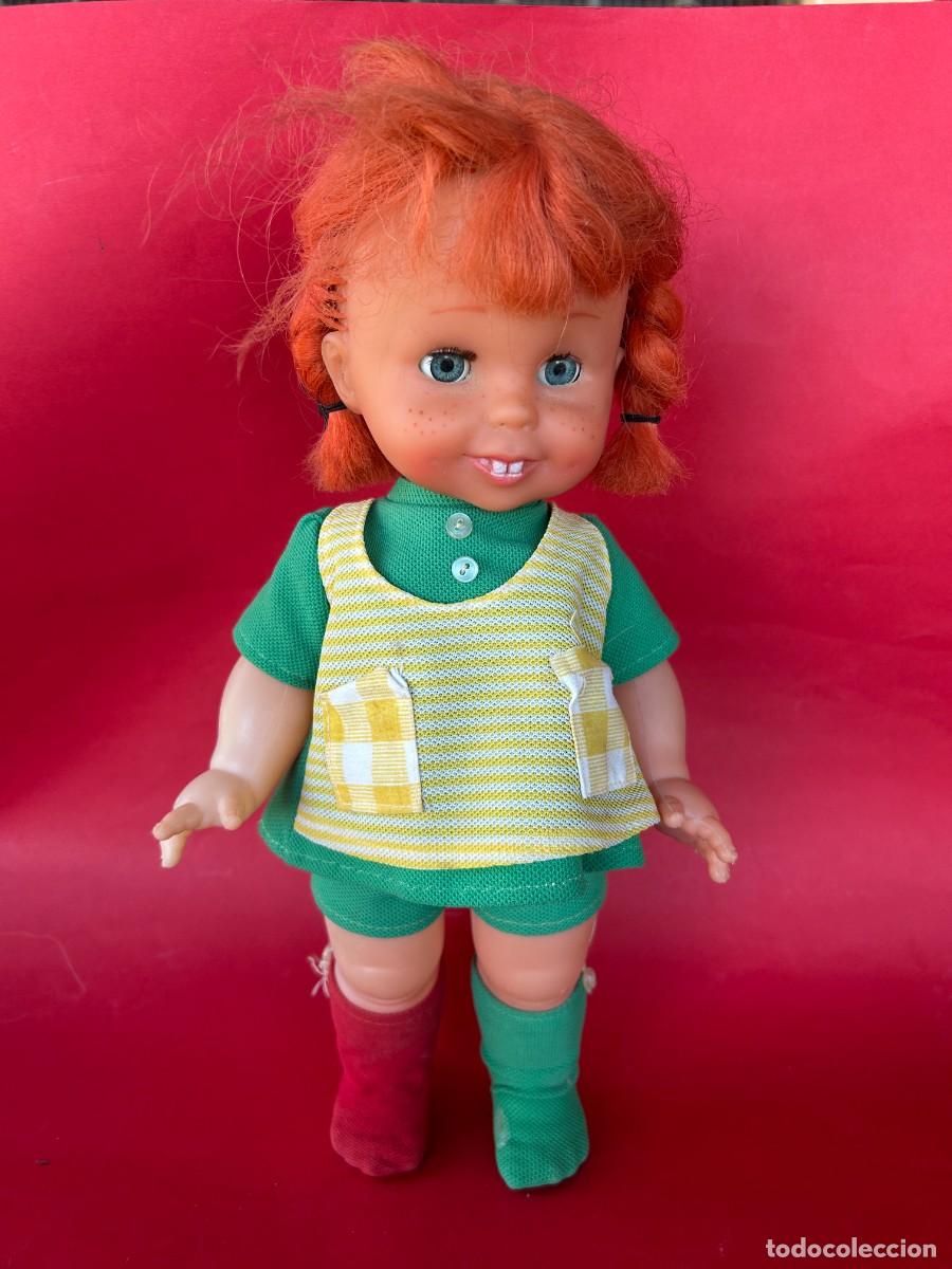 Mu&ntilde;ecas Espa&ntilde;olas Modernas: Mu&ntilde;eca Pippi Calzaslargas 36 cm. A&ntilde;os 70 Spain