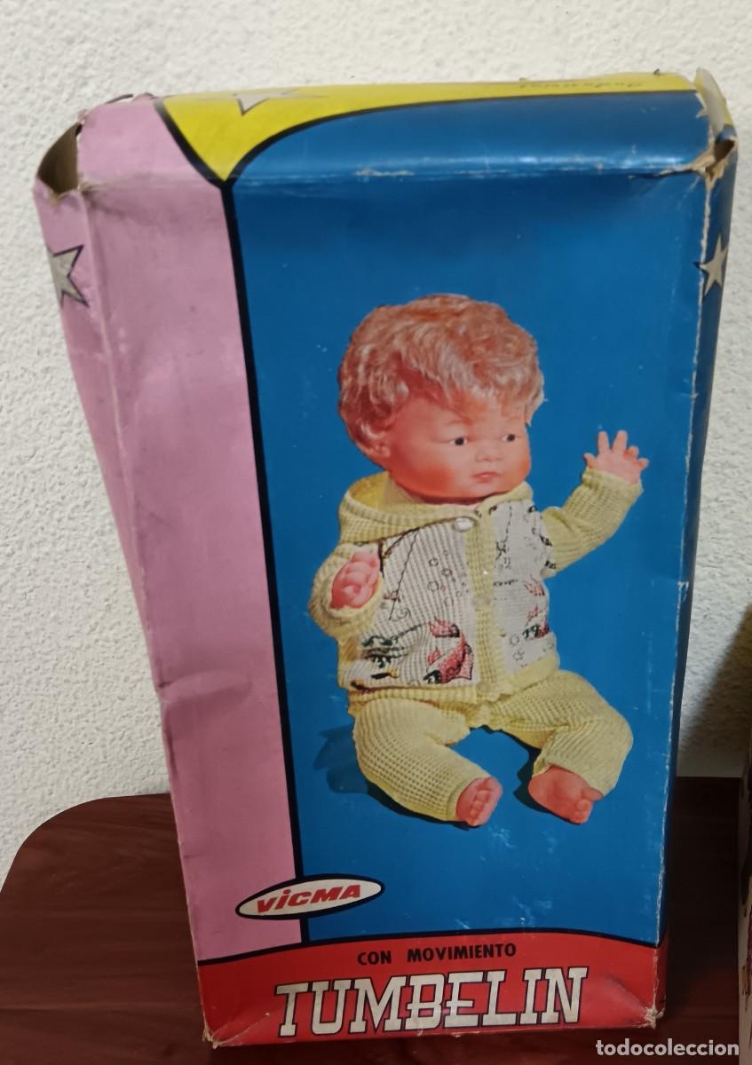 Mu&ntilde;ecas Espa&ntilde;olas Modernas: MU&Ntilde;ECO TUMBEL&Iacute;N CON MOVIMIENTO Y BIBER&Oacute;N VICMA CON CAJA A&Ntilde;OS 60-70 36 CM. ALTURA