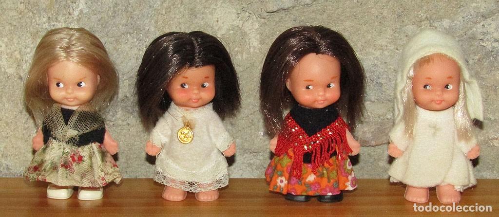 Mu&ntilde;ecas Espa&ntilde;olas Modernas: LOTE DE 4 ANTIGUAS MU&Ntilde;ECAS TIN TAN, DE FAMOSA - A&Ntilde;OS 60/70