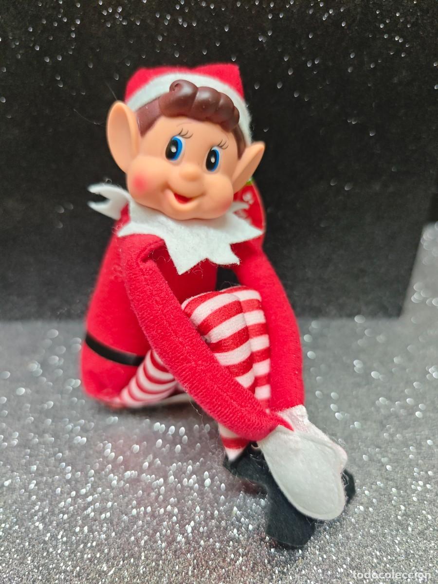Mu&ntilde;ecas espa&ntilde;olas modernas: MU&Ntilde;ECO ELFO TRAVIEVO DE NAVIDAD SIN ESTRENAR MIDE 35 CM