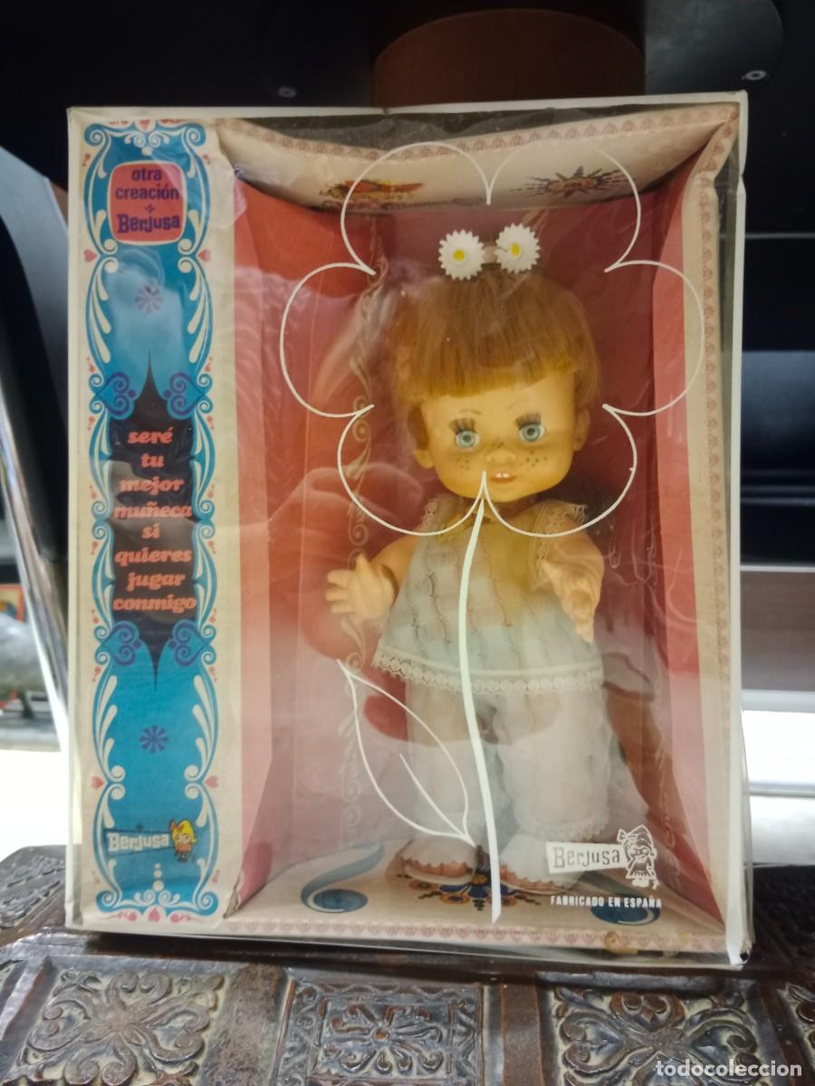 Mu&ntilde;ecas espa&ntilde;olas modernas: MU&Ntilde;ECA BERJUSA PELIRROJA CON SU CAJA ORIGINAL - A&Ntilde;OS 70