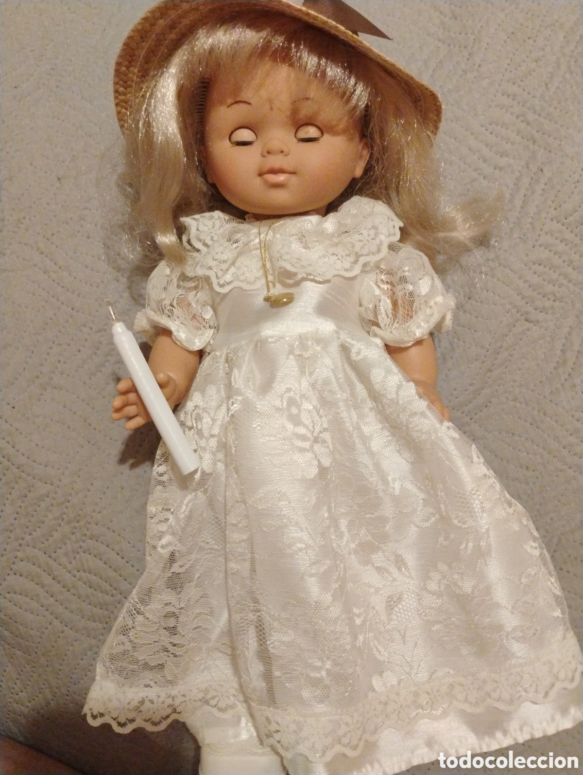 Mu&ntilde;ecas espa&ntilde;olas modernas: Mu&ntilde;eca Comuni&oacute;n JUMACO A&ntilde;os 80 - Habladora (Voz Muy Clara y N&iacute;tida) - Vintage