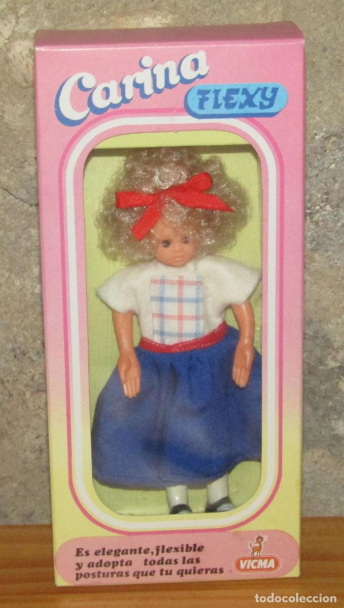 Mu&ntilde;ecas espa&ntilde;olas modernas: ANTIGUA MU&Ntilde;ECA CARINA FLEXY, DE VICMA - NUEVA Y EN SU CAJA ORIGINAL - ESTADO IMPECABLE - A&Ntilde;OS 70