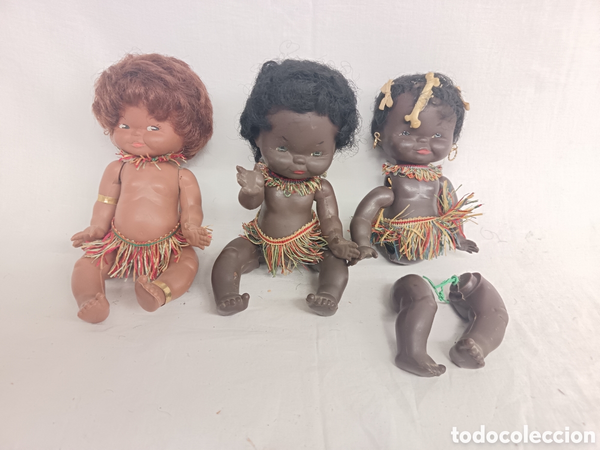 Mu&ntilde;ecas espa&ntilde;olas modernas: LOTE DE MU&Ntilde;ECAS A&Ntilde;OS 60-70 , NEGRITAS
