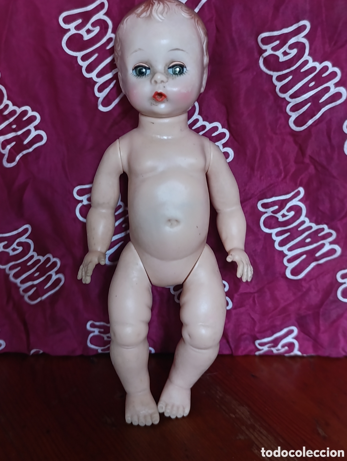 Mu&ntilde;ecas espa&ntilde;olas modernas: ANTIGUO MU&Ntilde;ECO BEBE,OJOS DE CRISTAL.SIN MARCA.