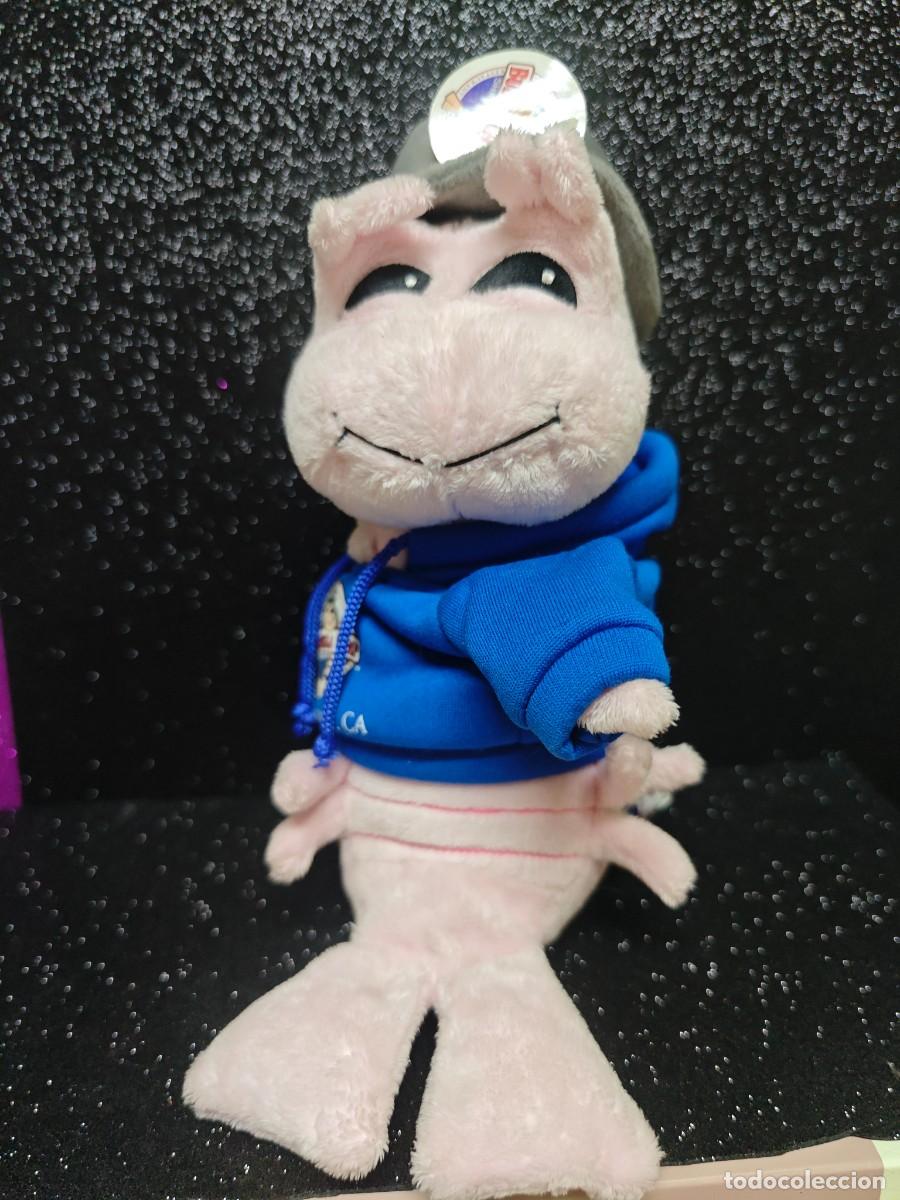 Moderne spanische Puppen: MU&Ntilde;ECO DE PELUCHE VINTAGE BUBBA GUMP, CAMAR&Oacute;N, 30 CM, , MASCOTA TIMES SQUARE, NUEVA YORK, 1994