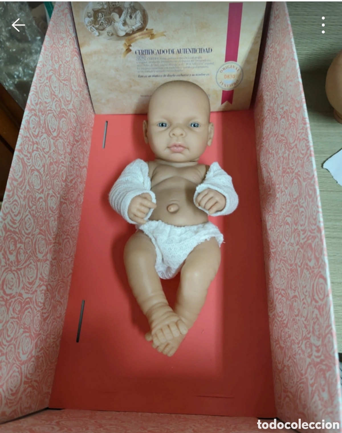 Mu&ntilde;ecas espa&ntilde;olas modernas: Reborn realista marca JB Creation 35 cm aprox. N&ordm; de certificado de autenticidad 0830