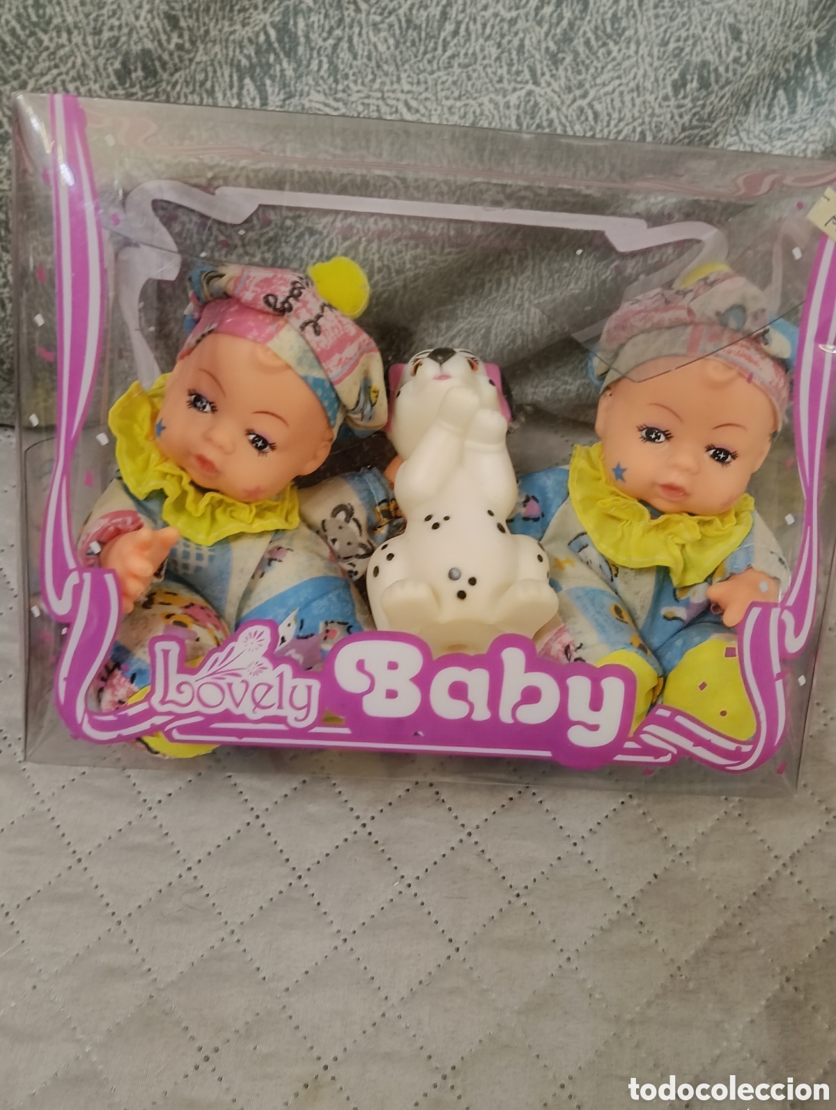 Mu&ntilde;ecas espa&ntilde;olas modernas: Mu&ntilde;ecos Gemelos Payaso &rdquo;Lovely Baby&rdquo; Vintage &ndash; Nuevo en Caja