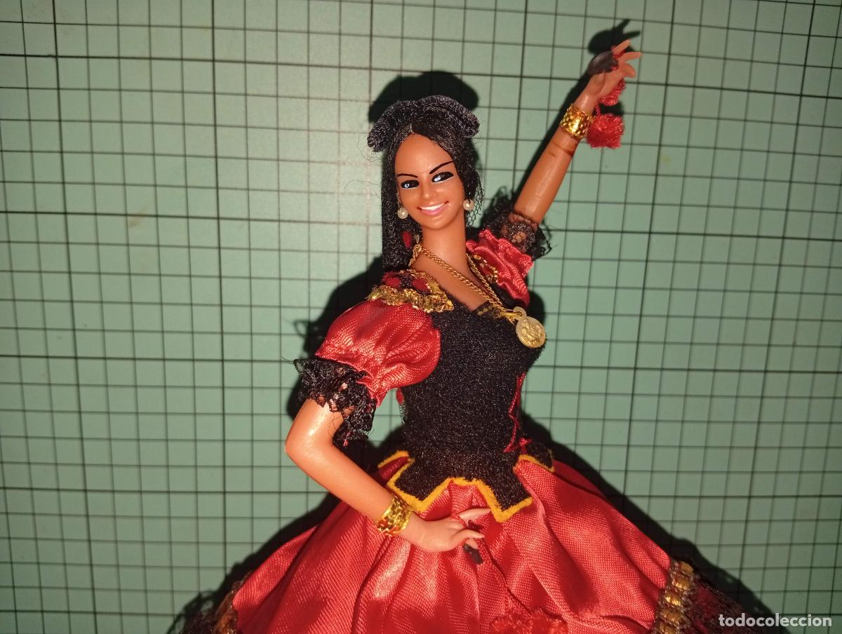 Mu&ntilde;ecas espa&ntilde;olas modernas: Mu&ntilde;eca Vintage Mar&iacute;n Chiclana Modelo Piconera Gaditana Sello En Base 25 cm