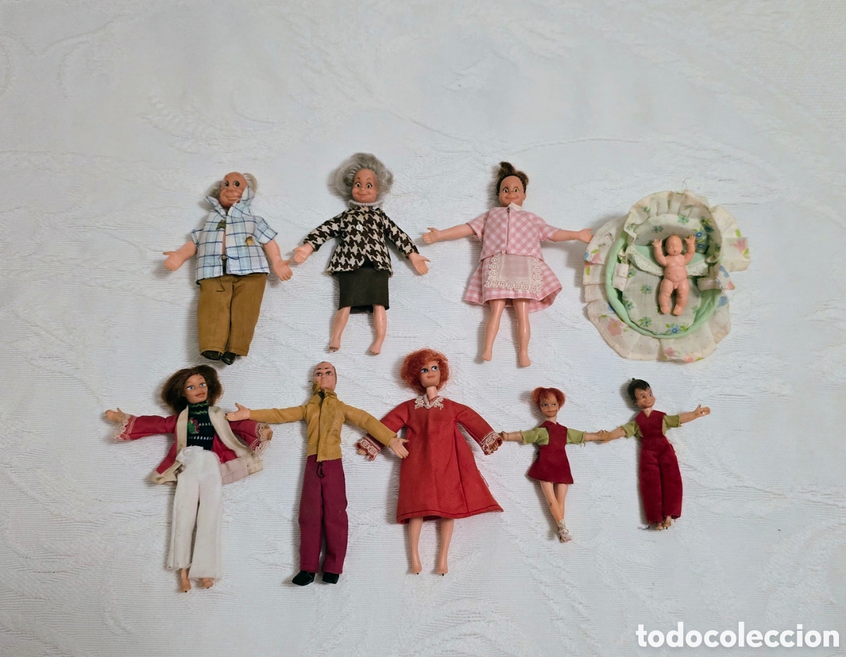 Mu&ntilde;ecas espa&ntilde;olas modernas: Familia Hogarin a&ntilde;os 70 ( lote mu&ntilde;ecos )
