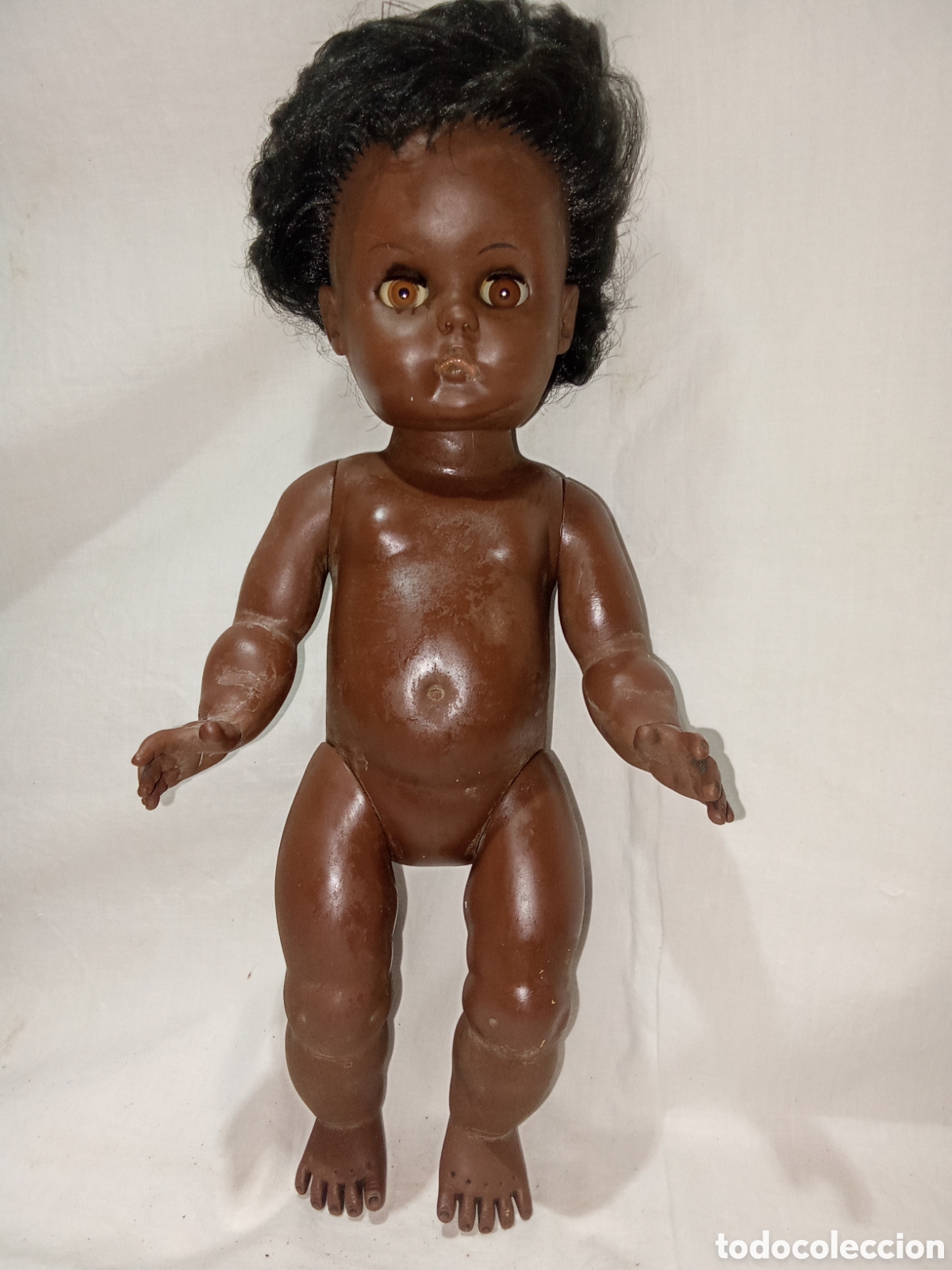 Modern Spanish Dolls: ANTIGUA Y BONITA MU&Ntilde;ECA NEGRITA SIN MARCA APARENTE