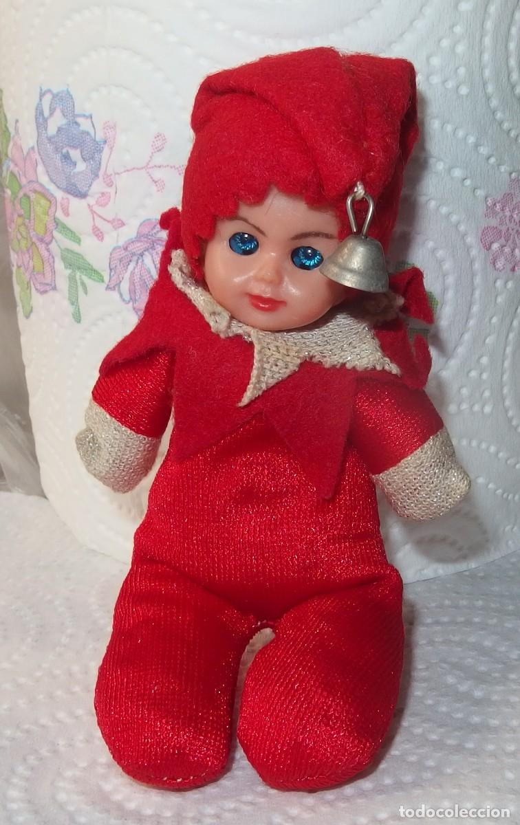 Moderne spanische Puppen: PEQUE&Ntilde;O ARLEQU&Iacute;N CON CASCABELES,TIPO GOLIATH,OJOS DURMIENTES,a&ntilde;os 60