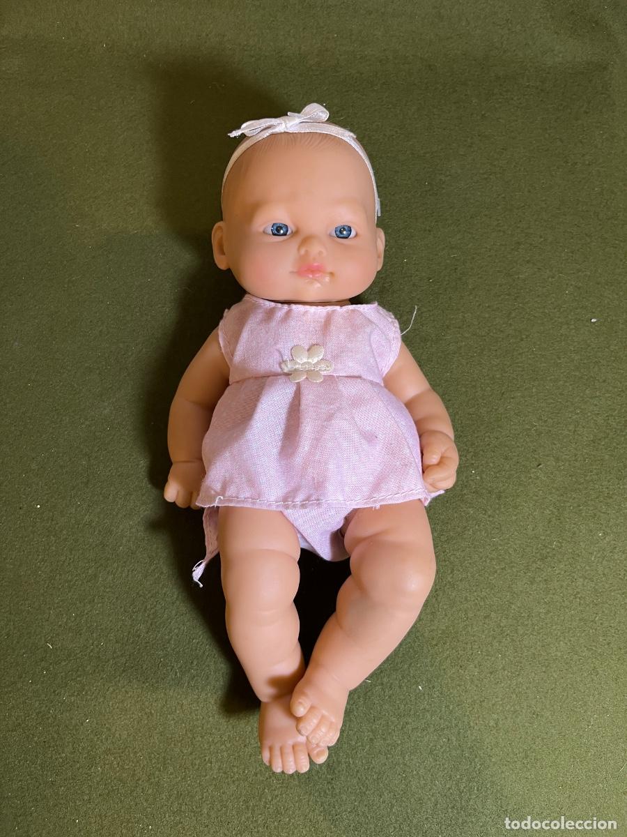 Bambole Spagnole Moderne: Mu&ntilde;eco Beb&eacute; Falca-3 27 cm con vestido rosa y diadema Mu&ntilde;eca Beb&eacute; Vintage Fabricado en Espa&ntilde;a