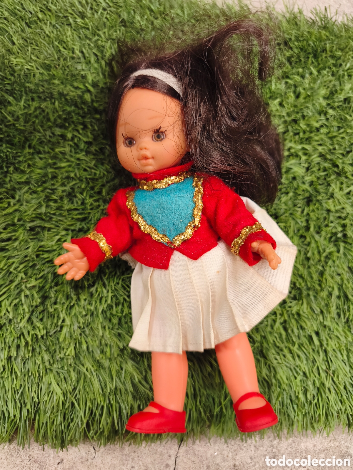 Mu&ntilde;ecas espa&ntilde;olas modernas: Mu&ntilde;eca Alina Circo - Marca BB (A&ntilde;os 80) - Tipo Barriguitas - Ropa Original