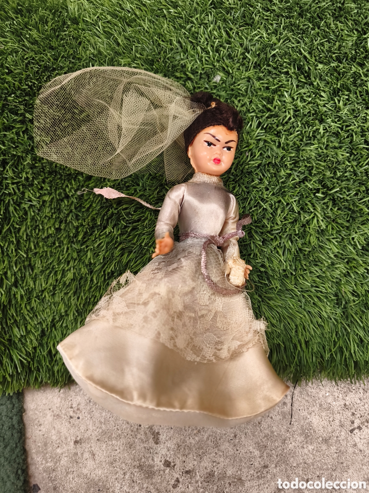 Modern Spanish Dolls: Antigua mu&ntilde;eca vintage de tarta (Boda / Comuni&oacute;n) &ndash; A&ntilde;os 60/70 - Pl&aacute;stico/Celuloide