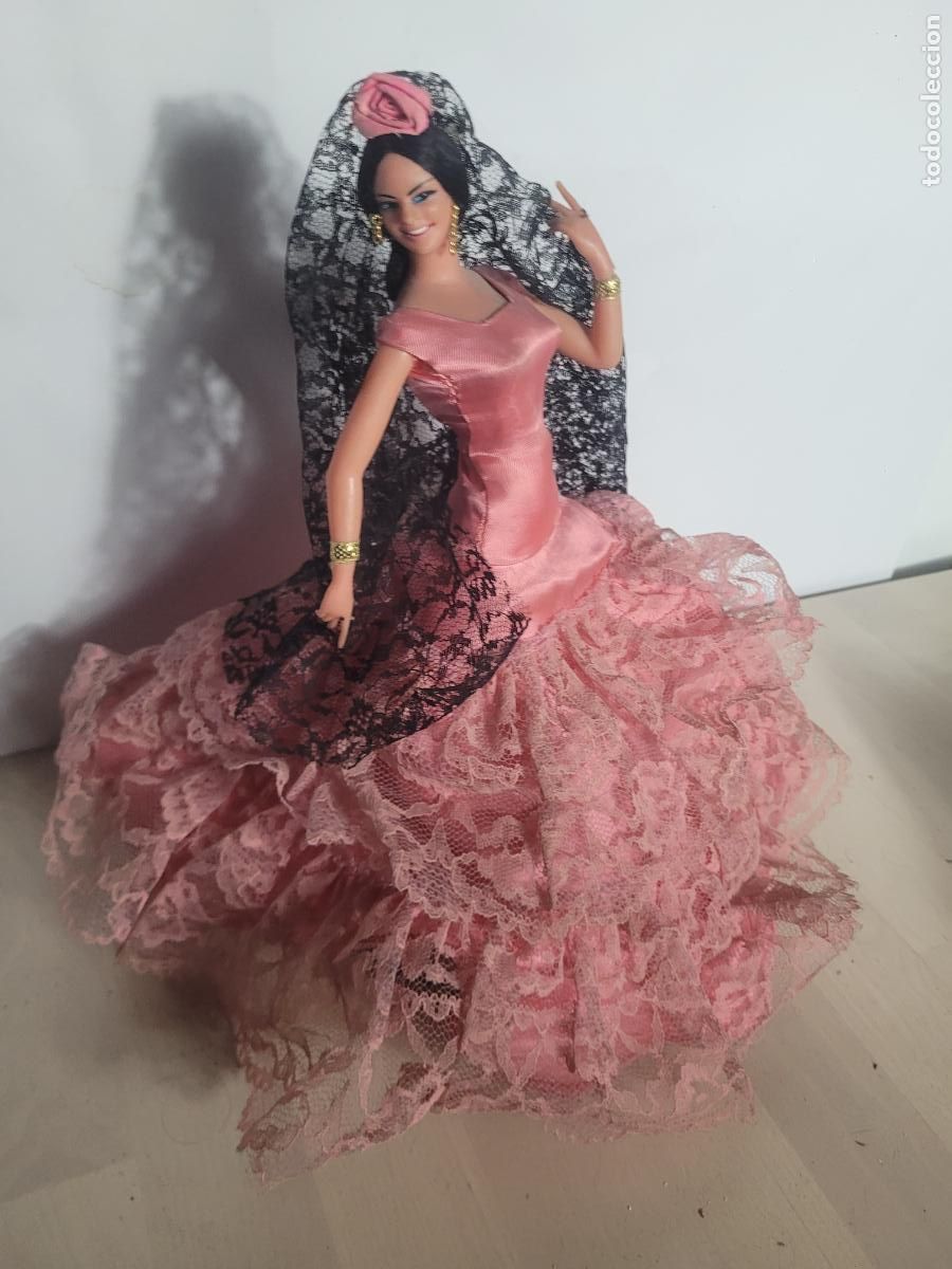 Mu&ntilde;ecas espa&ntilde;olas modernas: Mu&ntilde;eca Flamenca Marin Chiclana 32cm