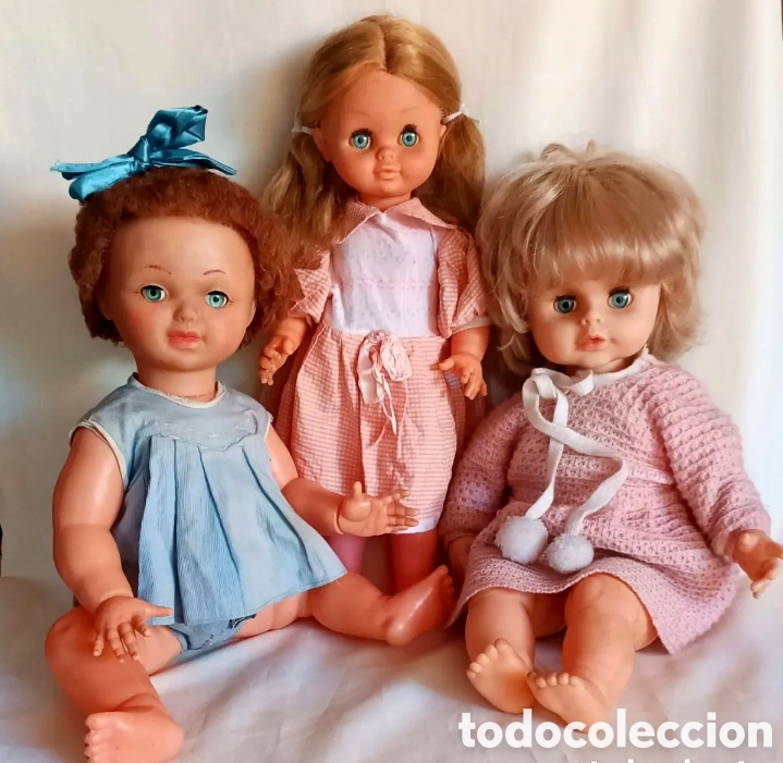 Mu&ntilde;ecas espa&ntilde;olas modernas: Lote de mu&ntilde;ecas antiguas