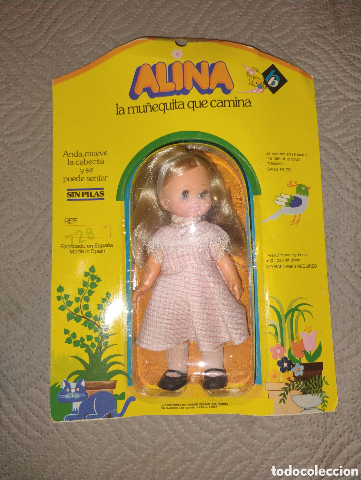 Mu&ntilde;ecas espa&ntilde;olas modernas: &diams;Lote Vintage Mu&ntilde;eca Alina (Marca BB) - A&ntilde;os 70/80 - Nuevos en Bl&iacute;ster