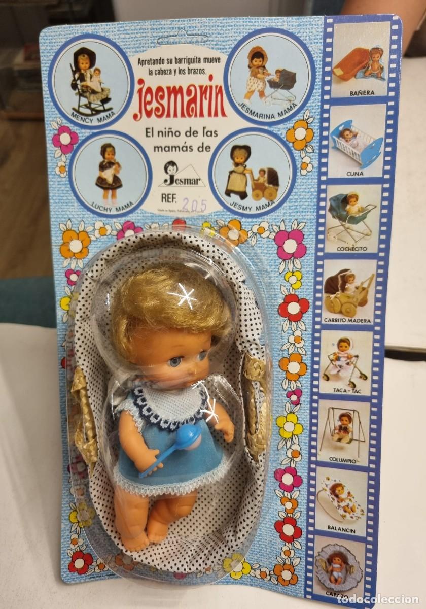 Mu&ntilde;ecas espa&ntilde;olas modernas: JESMARIN 205 BEB&Eacute; JESMAR CON SONAJERO Y CUNA, NUEVO