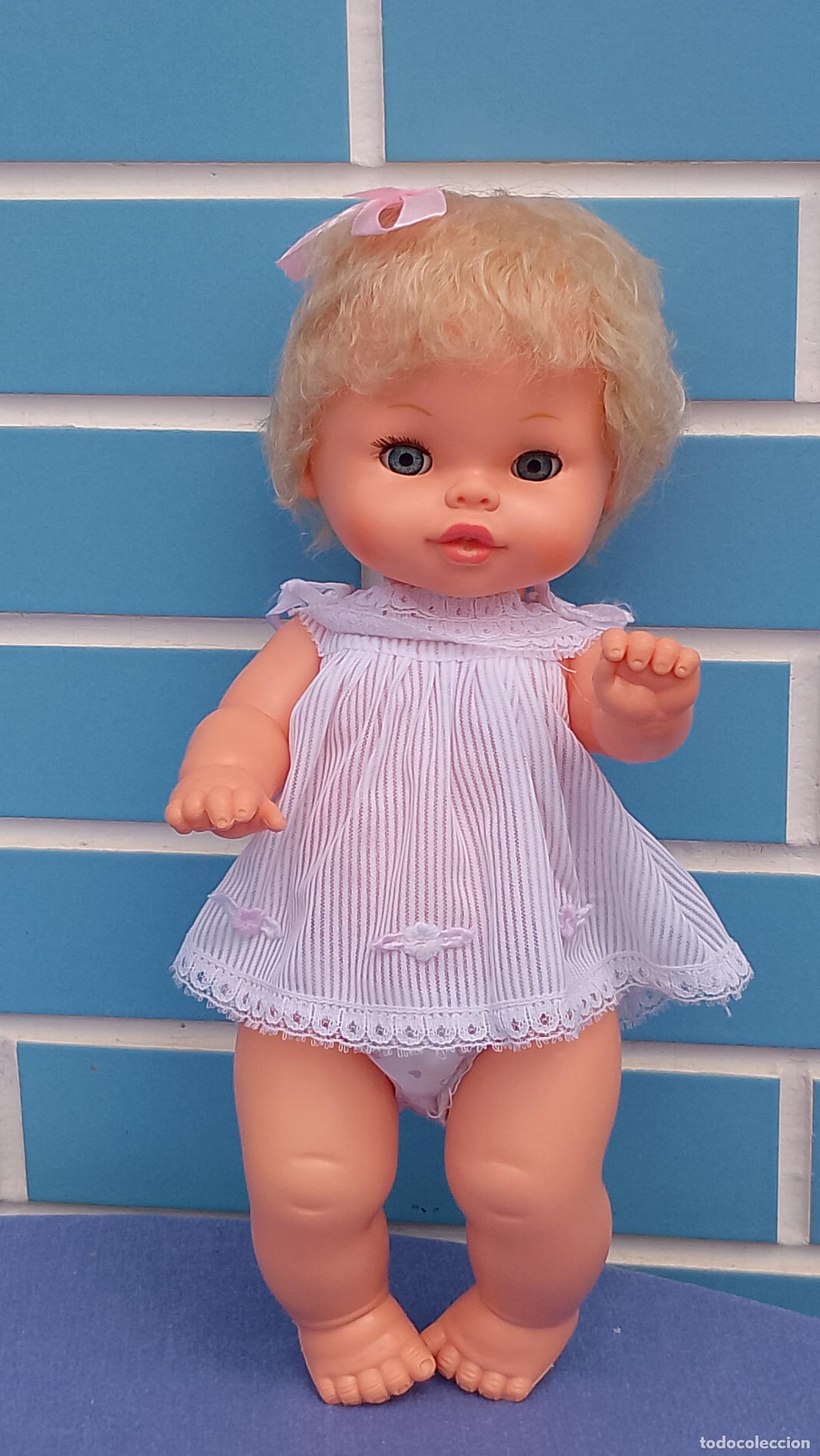 Mu&ntilde;ecas espa&ntilde;olas modernas: Antigua mu&ntilde;eca beb&eacute; de b.b. de 33 cm - Foto 1