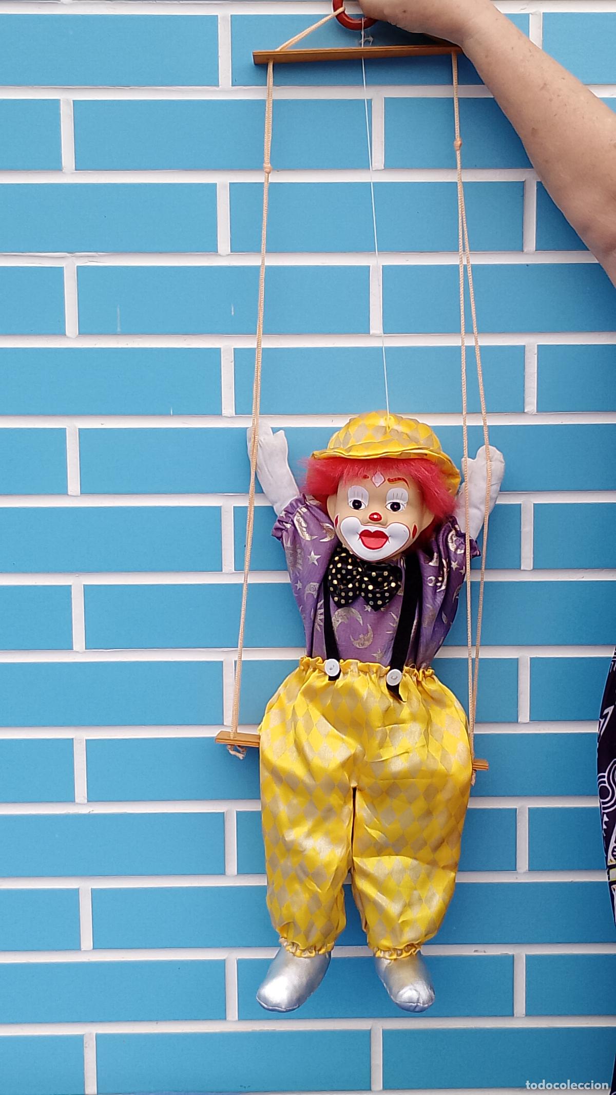 Mu&ntilde;ecas espa&ntilde;olas modernas: Antiguo mu&ntilde;eco payaso para colgar, decorativo