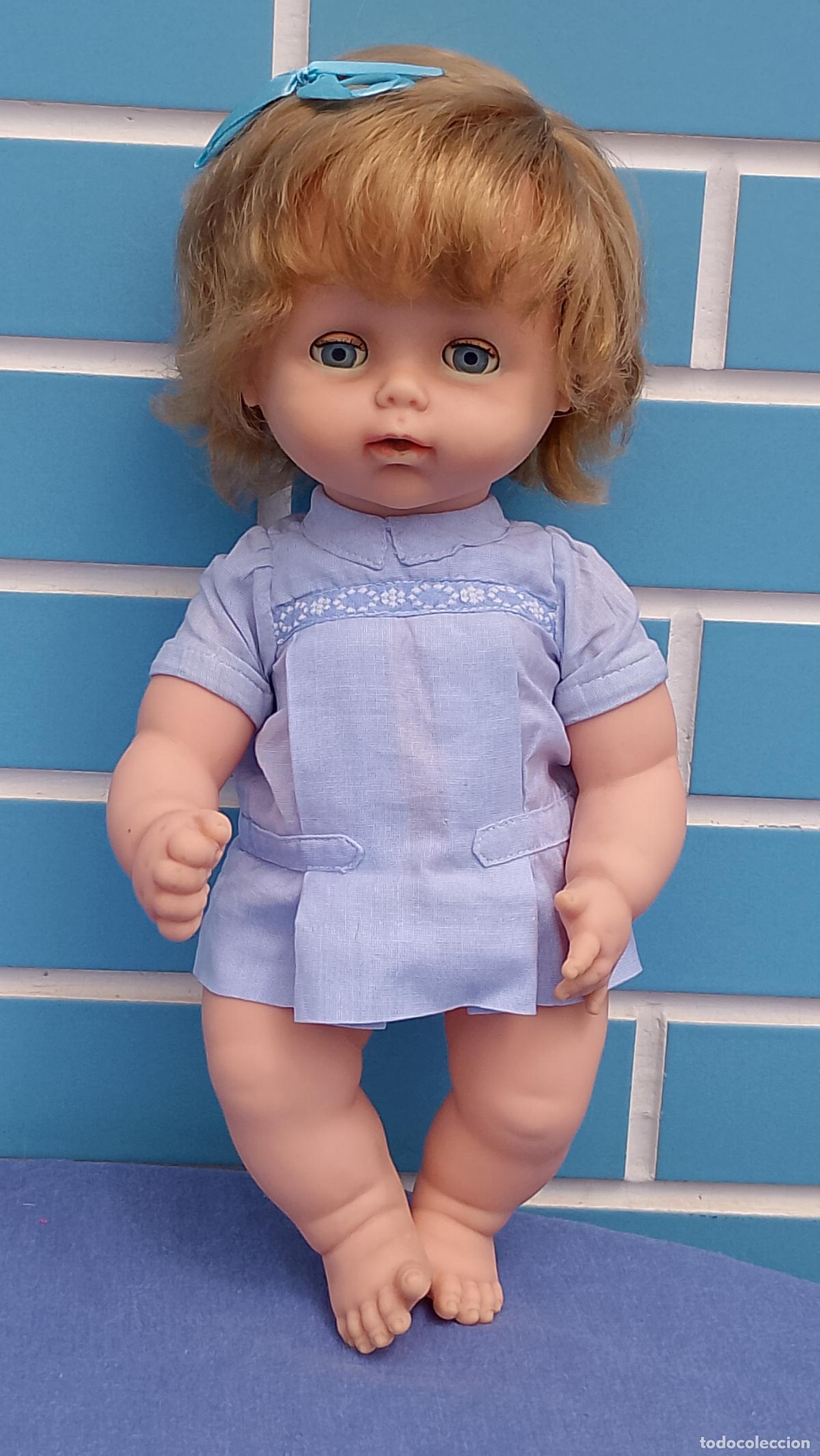 Mu&ntilde;ecas espa&ntilde;olas modernas: Antigua mu&ntilde;eca beb&eacute; de 34 cm - Foto 1