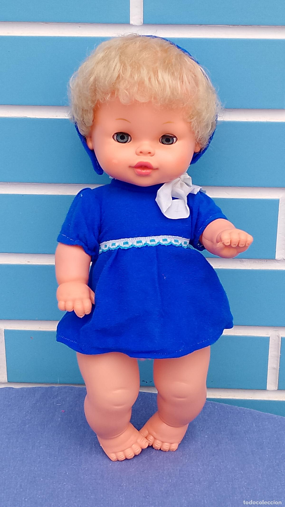 Mu&ntilde;ecas espa&ntilde;olas modernas: Antigua mu&ntilde;eca beb&eacute; de b.b. de 33 cm - Foto 1