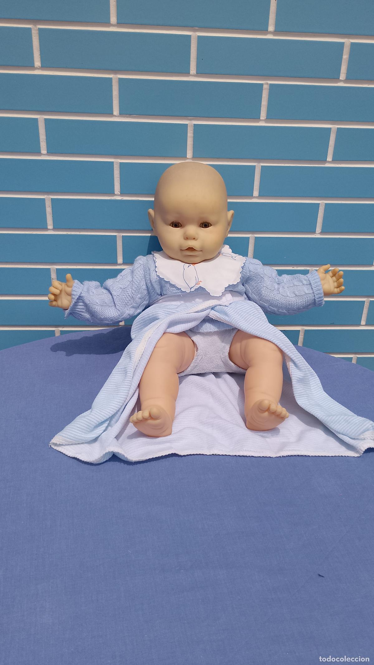 Mu&ntilde;ecas espa&ntilde;olas modernas: Mu&ntilde;eco Minene el Reci&eacute;n Nacido de Berjusa a&ntilde;os 80 DE 60 CM