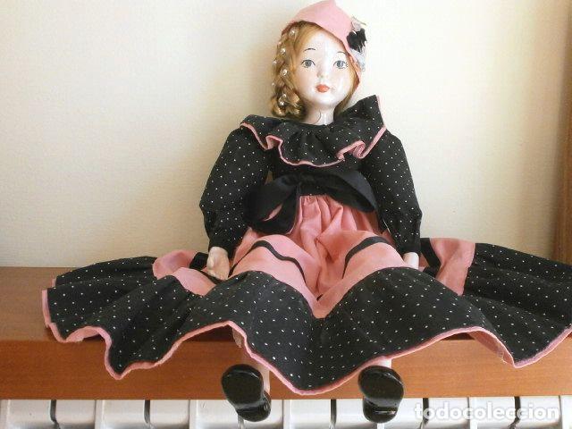 Mu&ntilde;ecas espa&ntilde;olas modernas: MU&Ntilde;ECA DE PORCELANA CASA FANAS (ZARAGOZA CASA YA DESAPARECIDA) Alta: 48 cm
