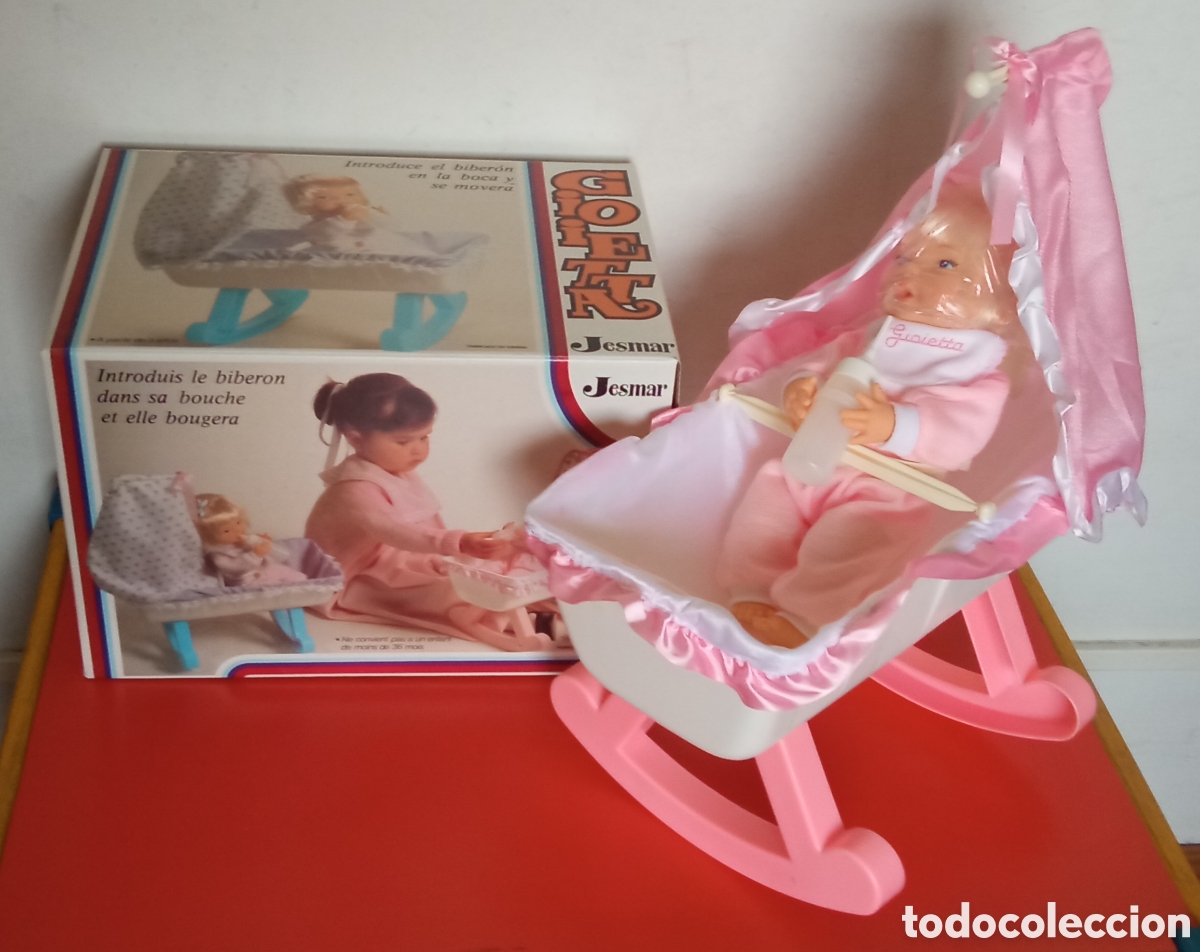Mu&ntilde;ecas espa&ntilde;olas modernas: MU&Ntilde;ECA GIOIETTA CON MOIS&Eacute;S BALANC&Iacute;N ROSA.JESMAR 80'S.NUEVA EN CAJA.