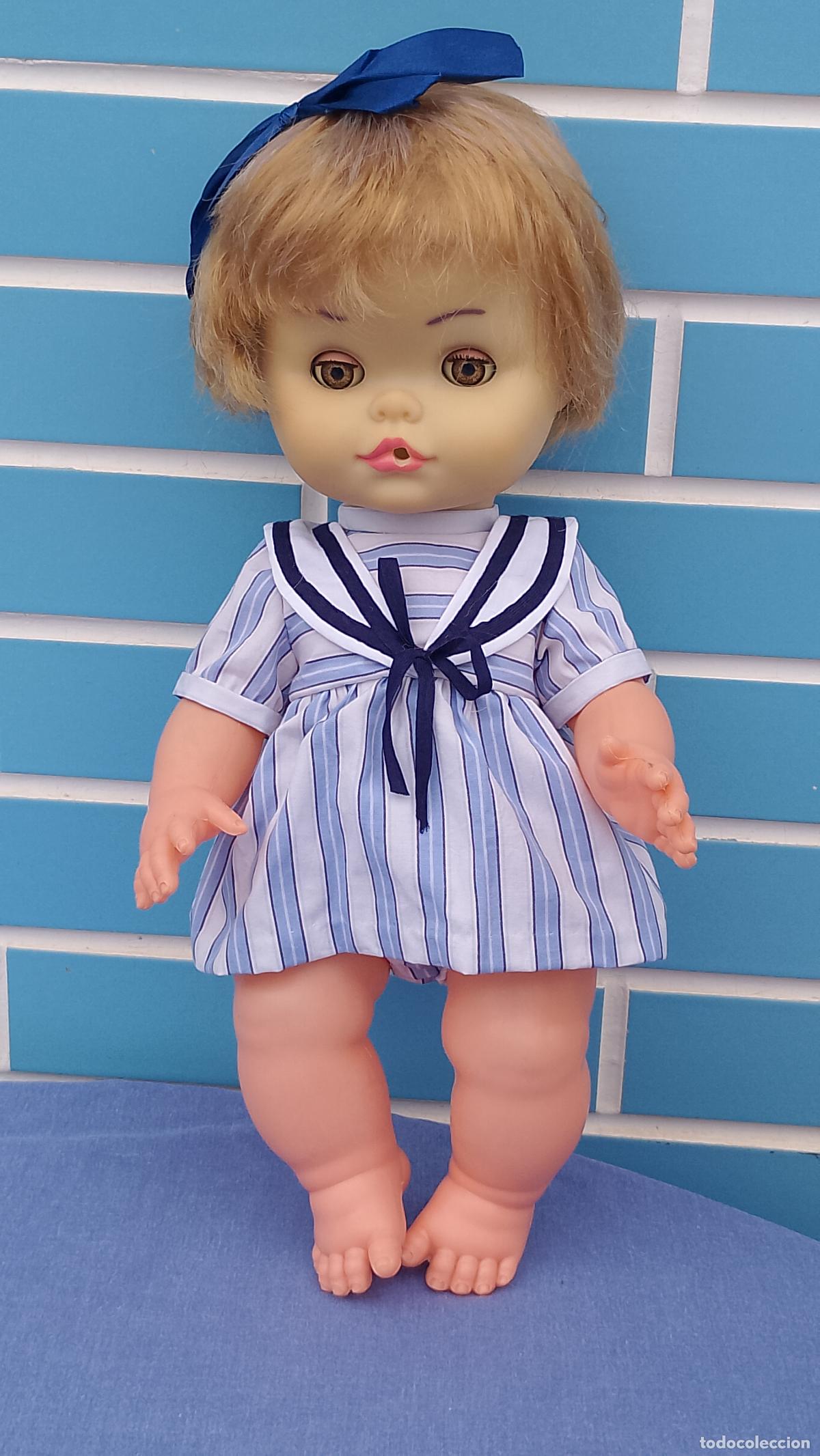 Mu&ntilde;ecas espa&ntilde;olas modernas: Antigua mu&ntilde;eca beb&eacute; de Majber de 41 cm