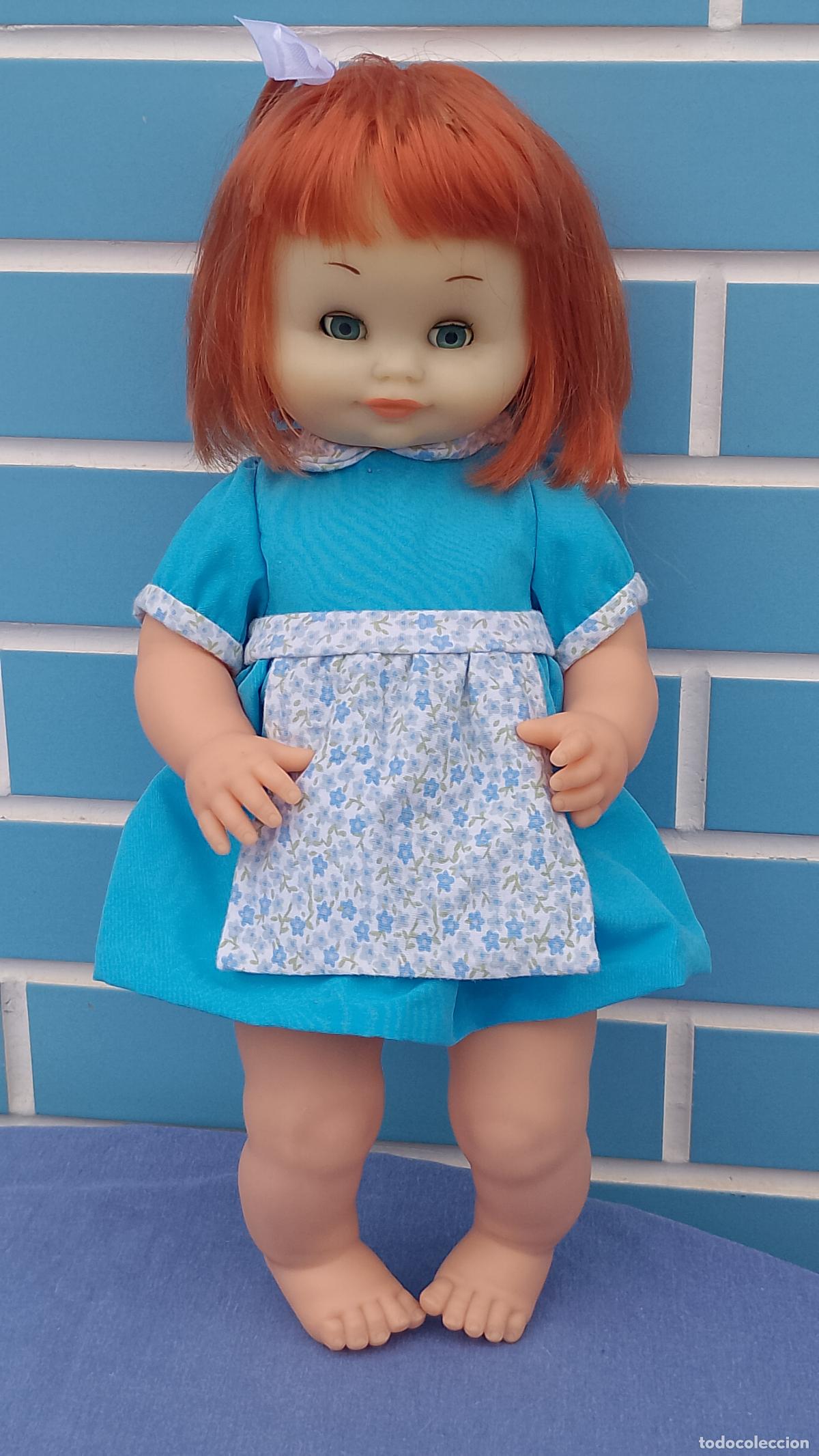 Mu&ntilde;ecas espa&ntilde;olas modernas: Antigua mu&ntilde;eca beb&eacute; pelirroja de 39 cm